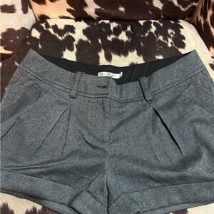 Y2K Dark Gray Dress Shorts Low Rise